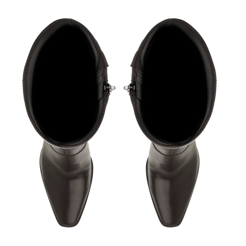 Zetta Leather Knee High Boots
