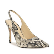 Feather Pointy Toe Slingback Pumps