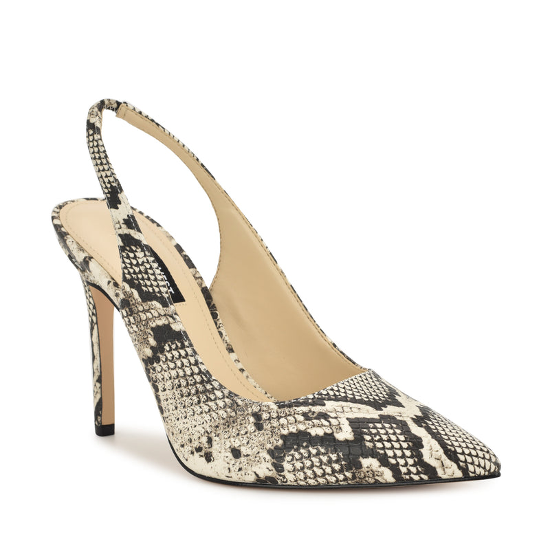 Feather Pointy Toe Slingback Pumps