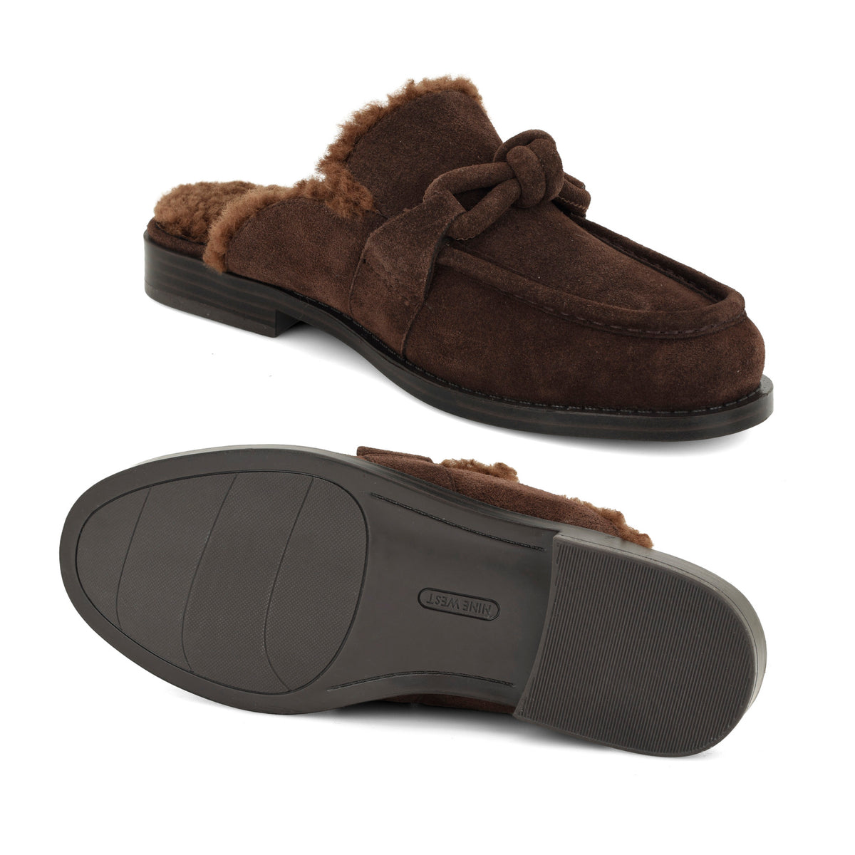 Mavey Lined Leather Knotted Mules