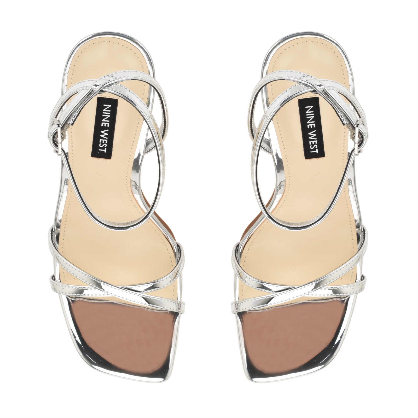 Women's Penelope Strappy Sandals - Silver | Nine West