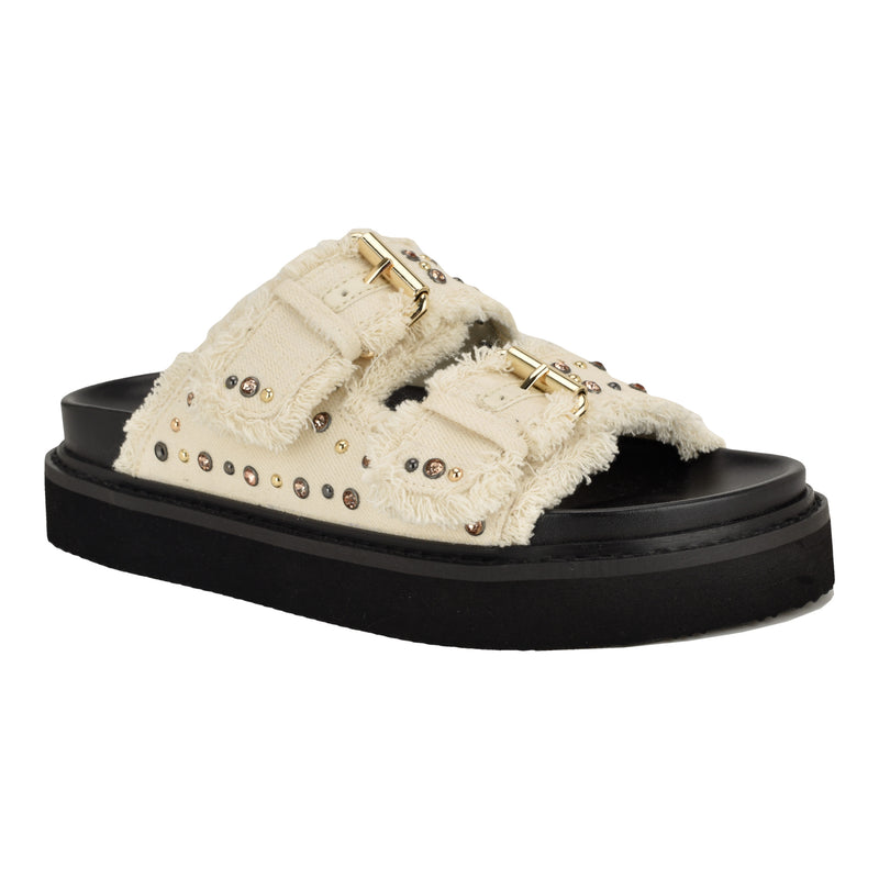 Eleny Buckle Slide Sandals