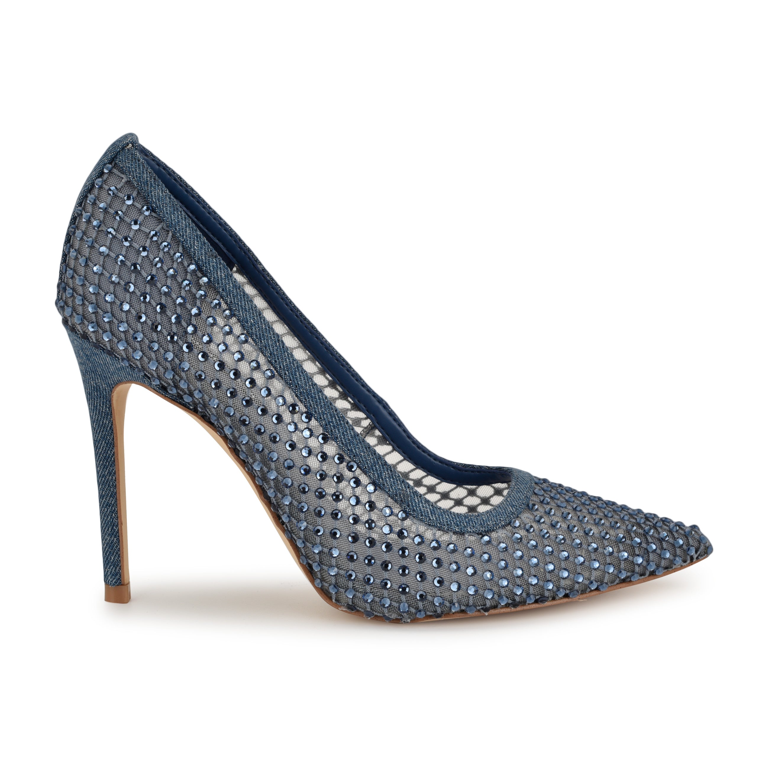 Freshe Rhinestone Mesh Pumps