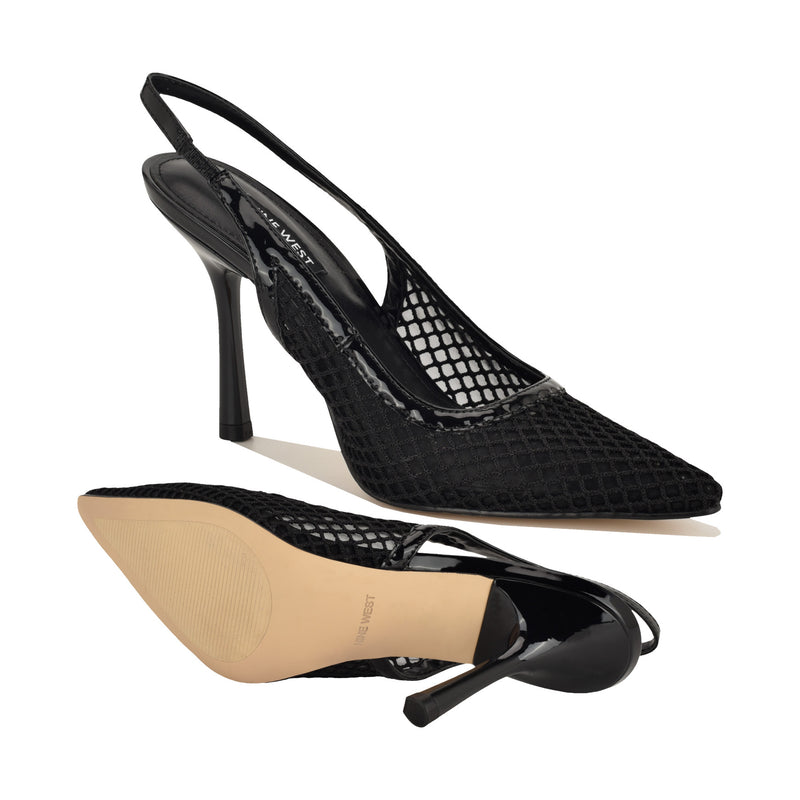 Jermain Mesh Slingback Pumps