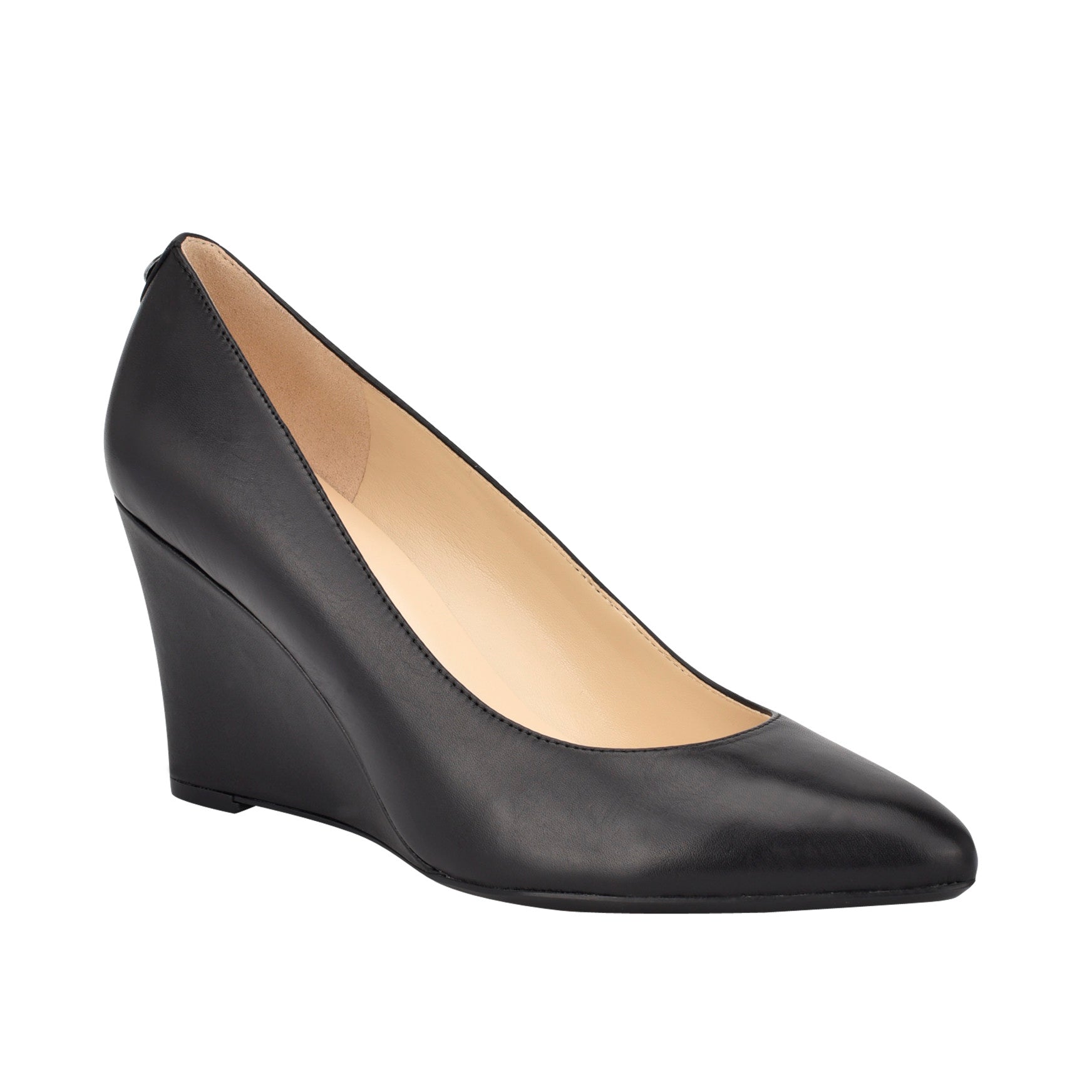Nine West Women's Cal 9x9 Dress Wedges, Black, 12M, Leather Nine West Women's Cal 9x9 Dress Wedges, Black, 12M, Leather