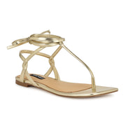 Norta Ankle Wrap Thong Sandals