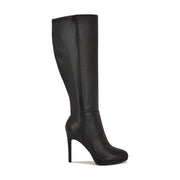 Quizme Wide Calf Platform Leather Boots