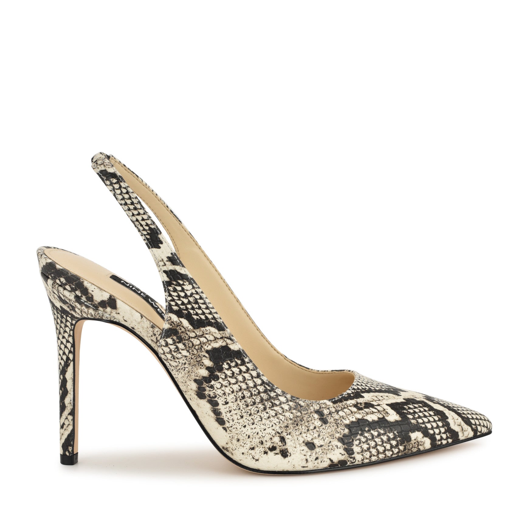 Feather Pointy Toe Slingback Pumps