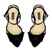 Queana Velvet Bow Sandals