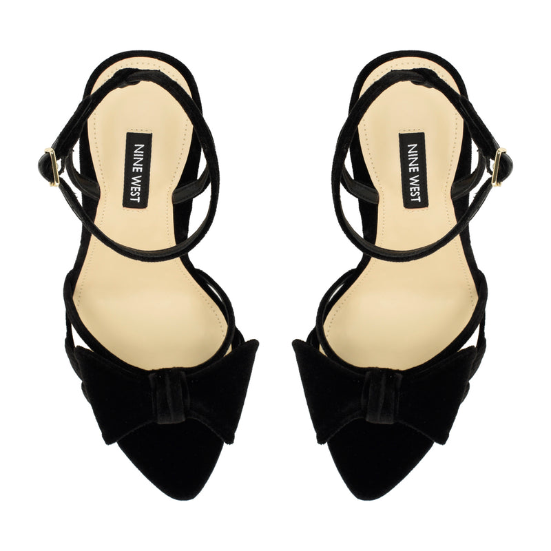 Queana Velvet Bow Sandals