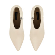 Brite Kitten Heel Ankle Leather Booties