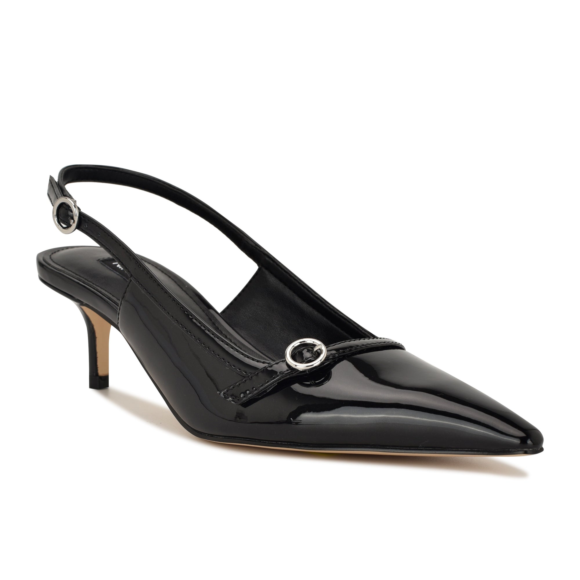 Women's Ashlea Kitten Heel Slingback Pumps - Black Patent Women's Ashlea Kitten Heel Slingback Pumps - Black Patent