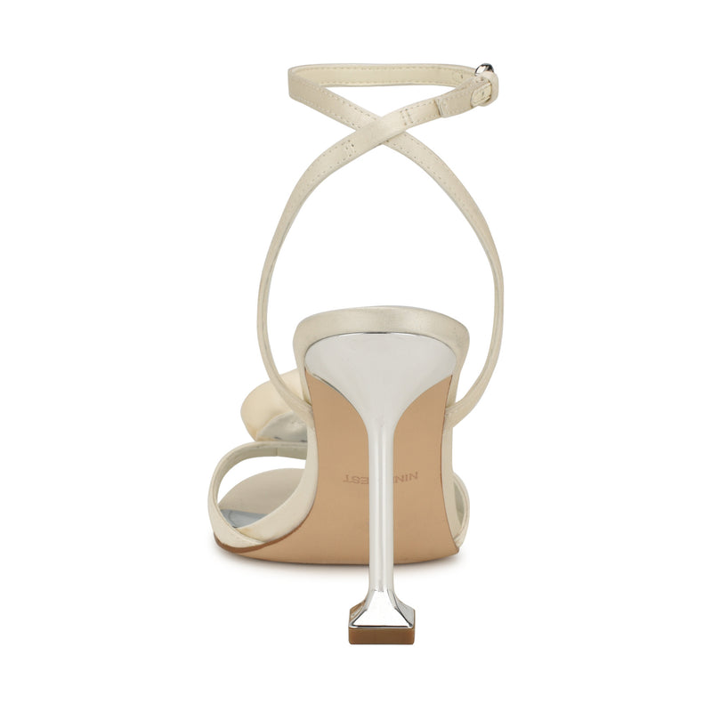 Neve Rosette Ankle Strap Sandals