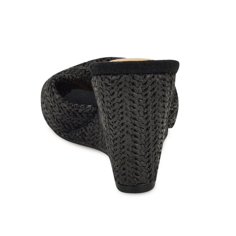 Nikhil Twist Wedge Sandals