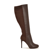 Quizme Wide Calf Platform Leather Boots