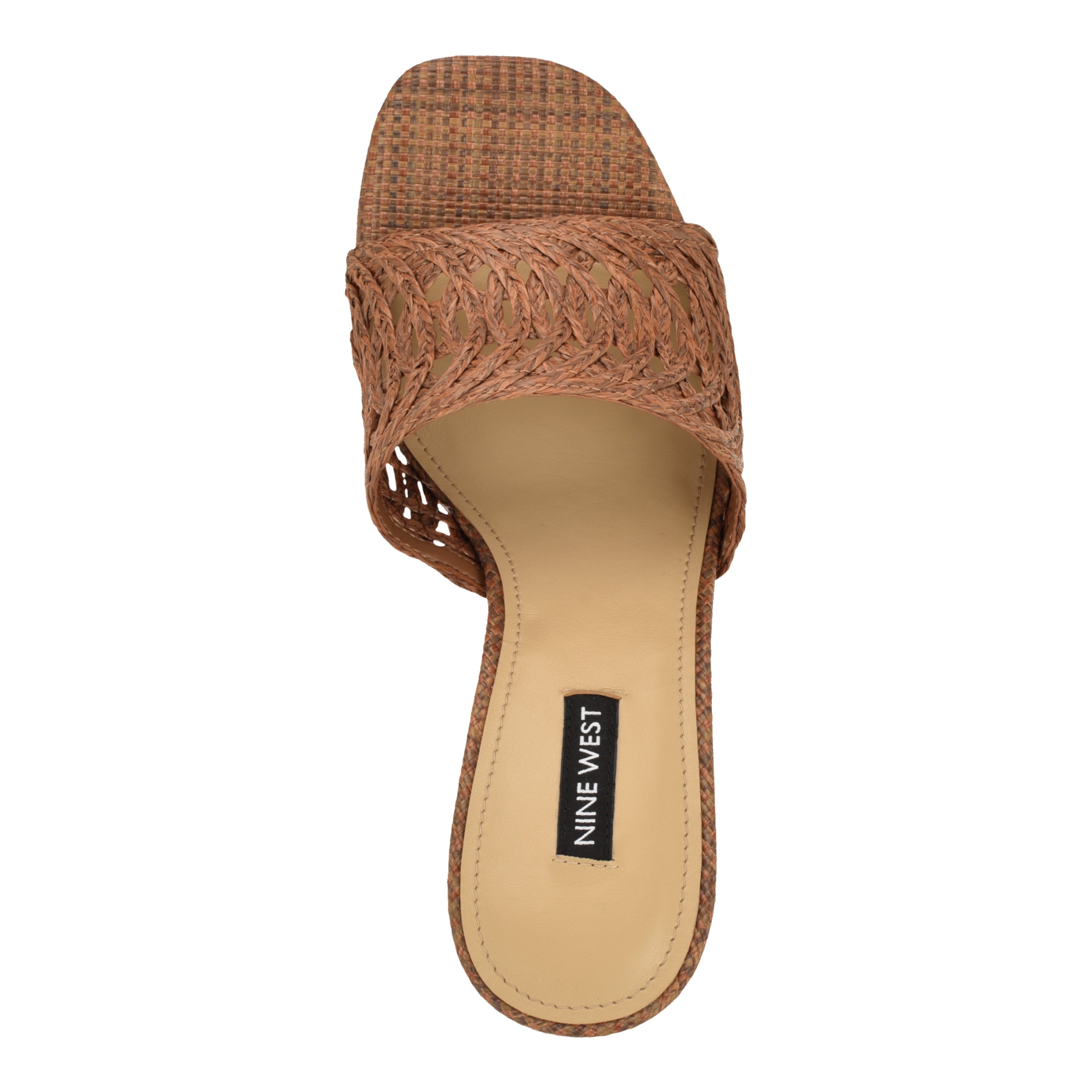 mamama Women's Nimma Wedge Sandals - Brown Raffia | Nine West