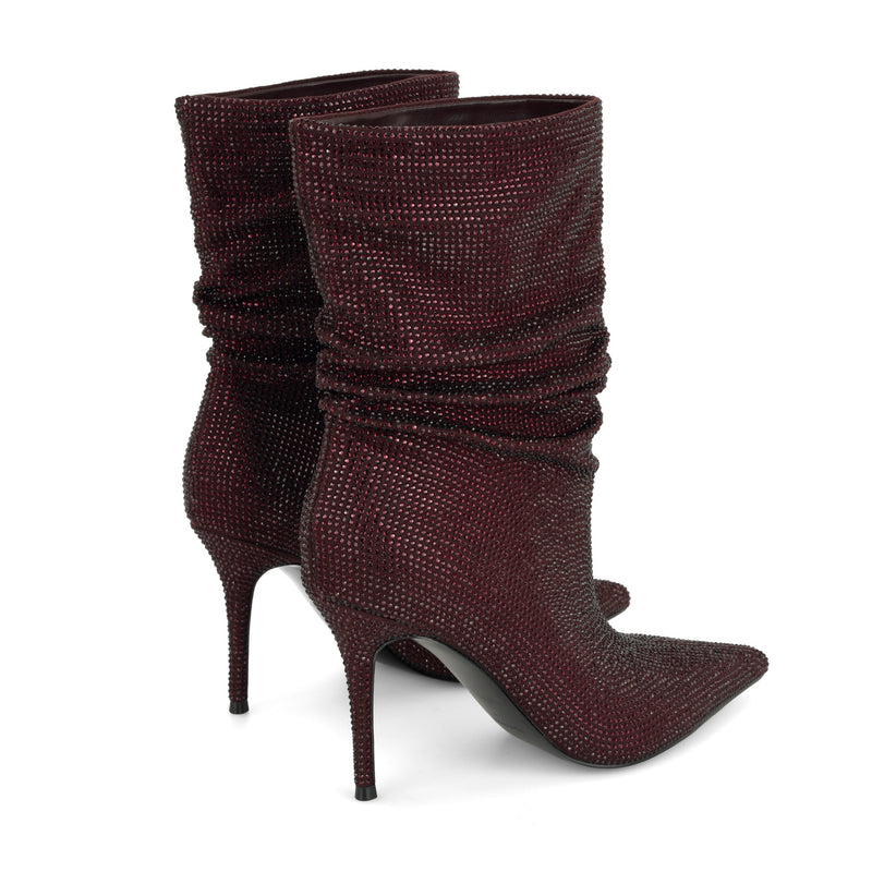 Glamsta Rhinestone Slouch Booties
