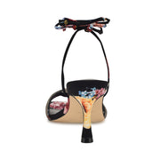 Raqchel Rhinestone Bow Ankle Wrap Sandals