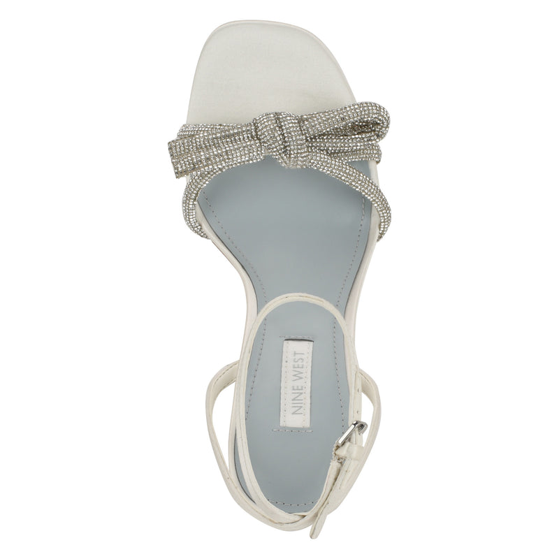 Ivid Rhinestone Bow Sandals