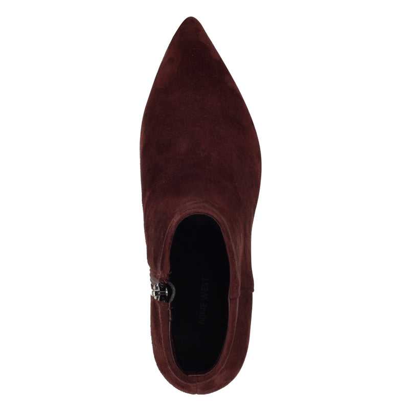 Brite Kitten Heel Ankle Leather Booties