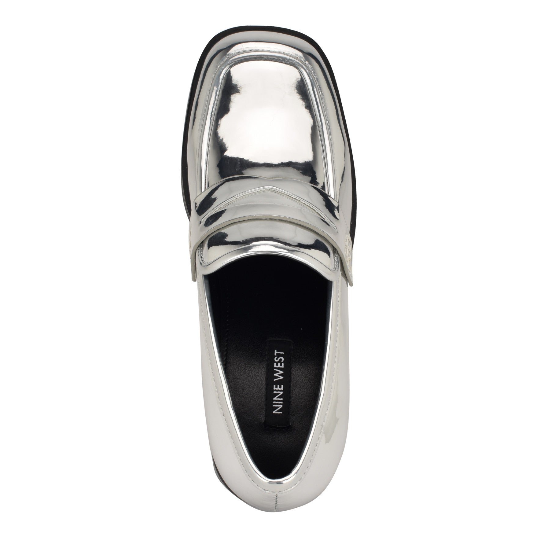 Women Metallic Leather Loafer. Size 9 main image 2