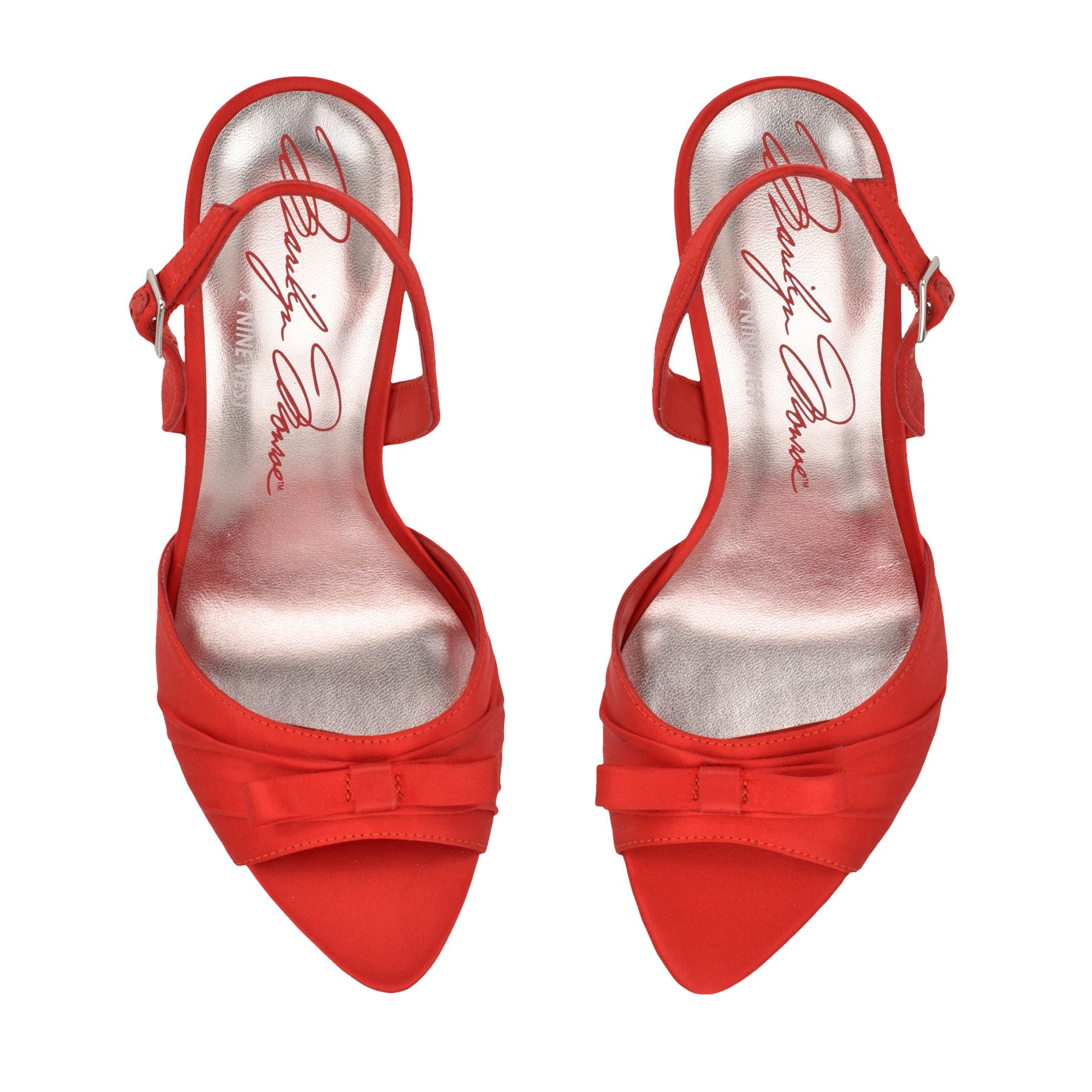 Women's Marilyn Monroe Vixxie Slingback Sandals - Red Satin | Nine