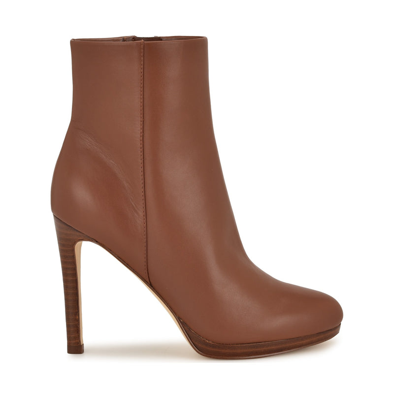 Bottes fille zippés unies avec col fourré marron Bottes fille zippés unies avec col fourré marron