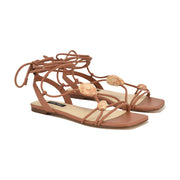 Niraa Ankle Wrap Flat Sandals