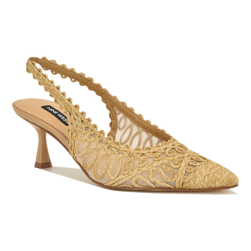Romaine Woven Slingback Pumps
