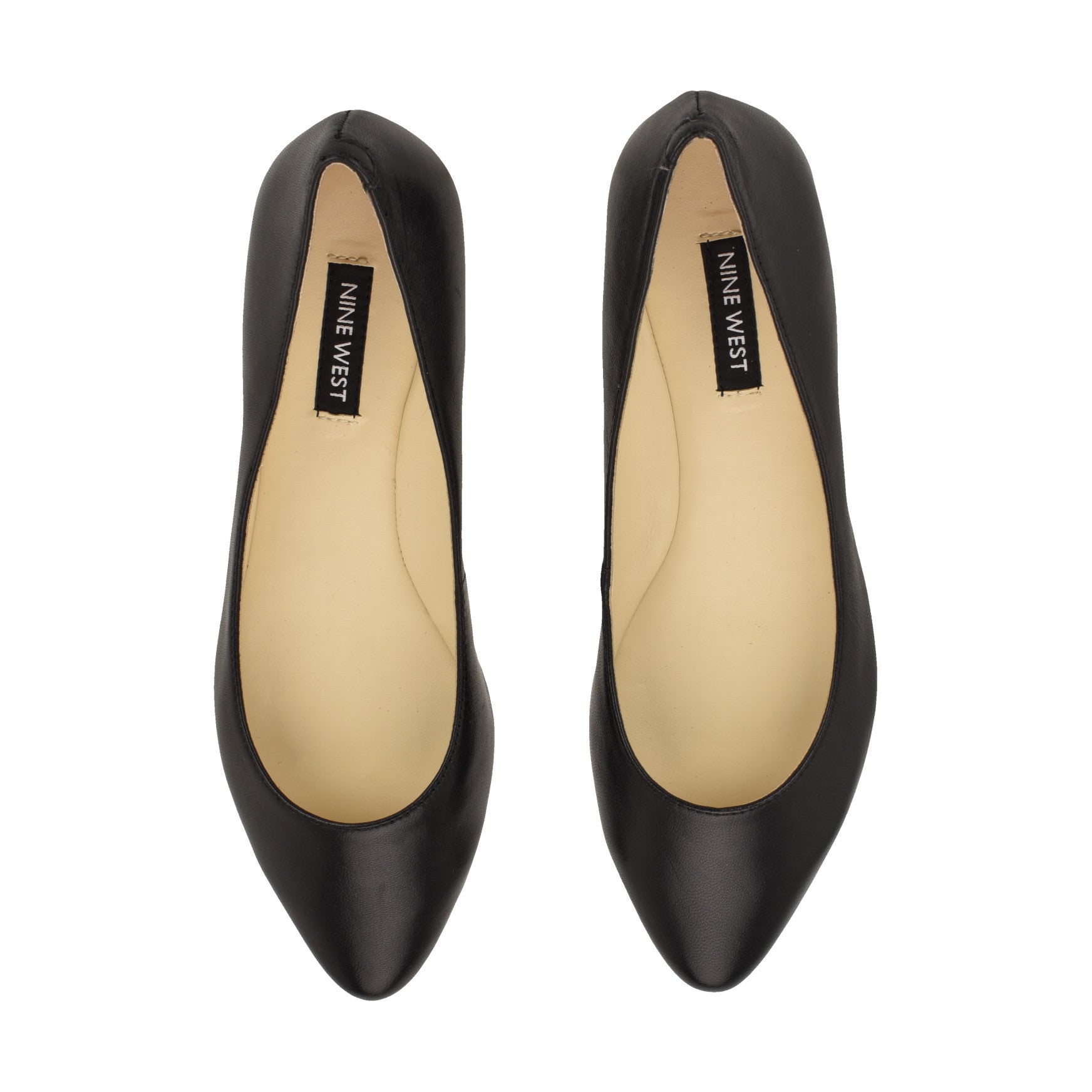 Women's Speakup Almond Toe Flats - Black Leather | Nine West Women's Speakup Almond Toe Flats - Black Leather | Nine West