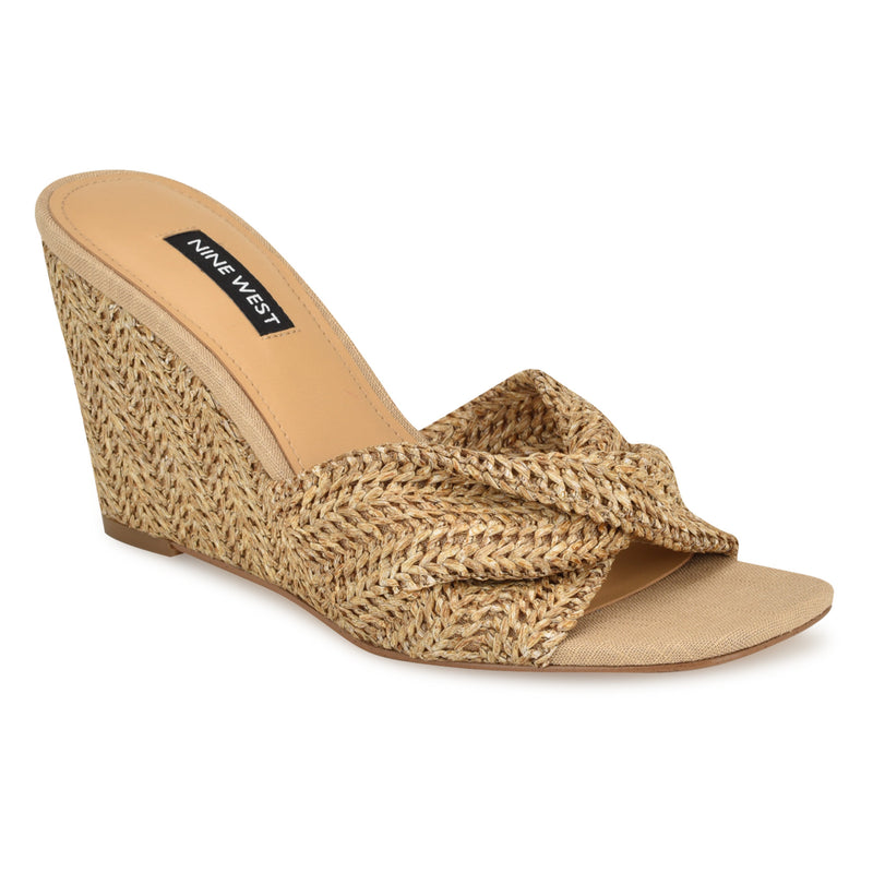 Nikhil Twist Wedge Sandals