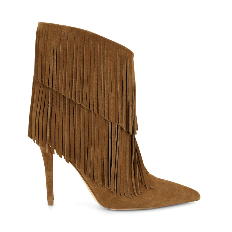 Carbona Leather Fringe Booties