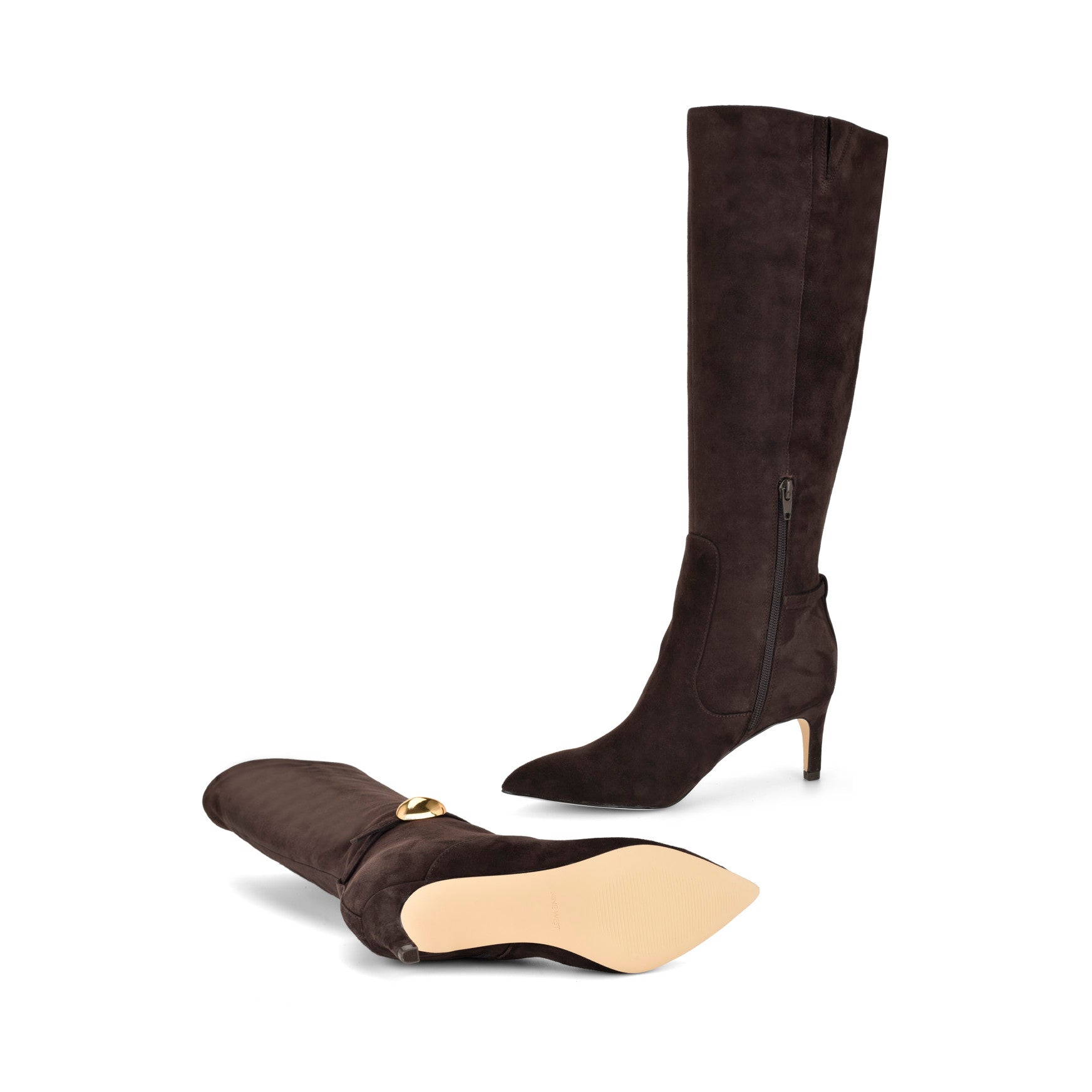 Salla Detailed Leather Knee High Boots