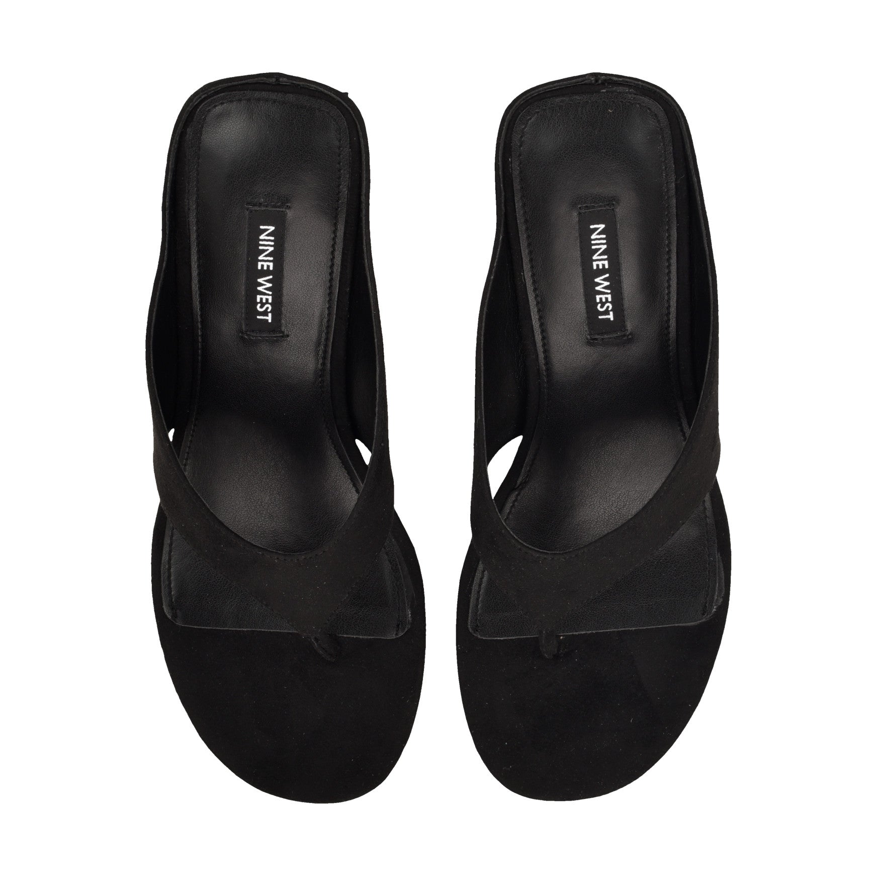 Women's Jadde Thong Wedge Sandals - Black | Nine West