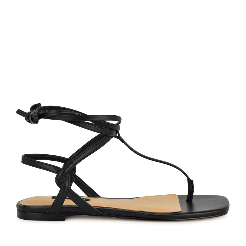 Norta Ankle Wrap Thong Sandals