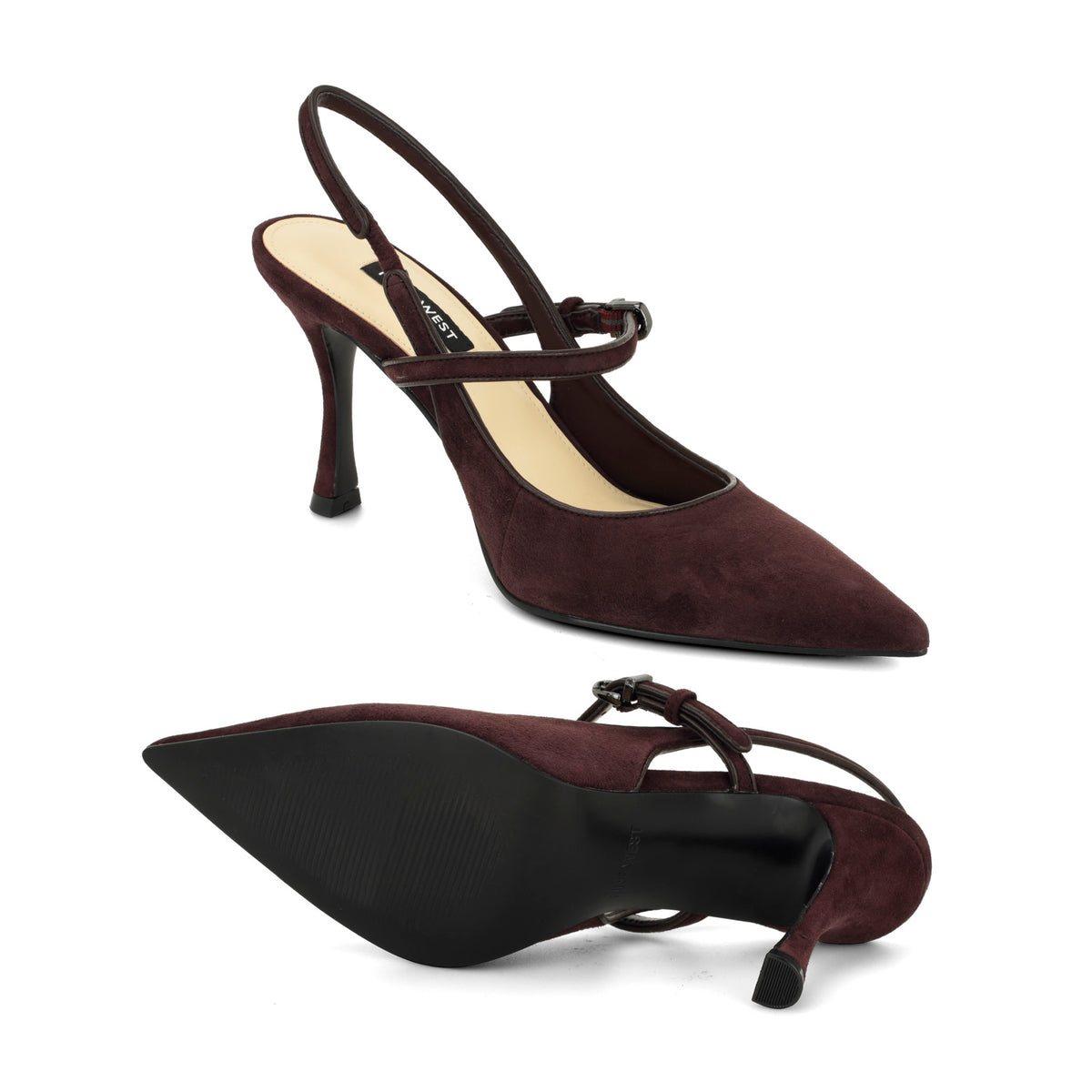 Amelap Leather Mary Jane Slingback Pumps