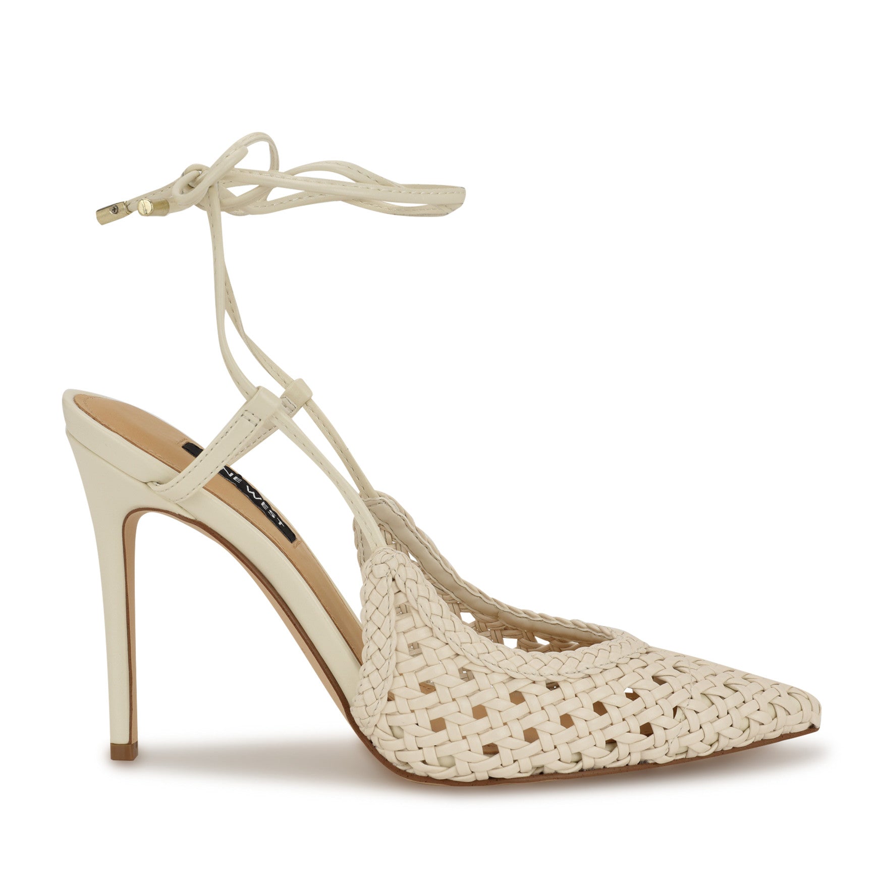 Fessla Woven Ankle Wrap Pumps
