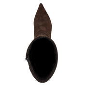 Somas Kitten Heel Wide Calf Leather Boots