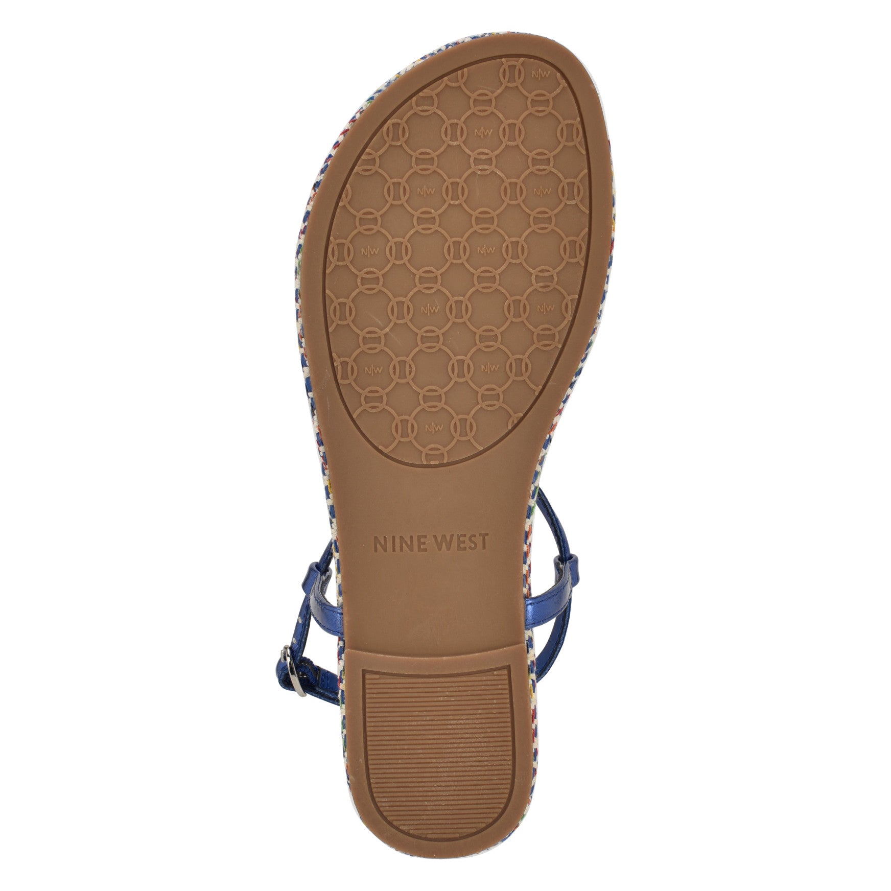 Women's Beriah Flat Thong Sandals - Blue Metallic | Nine West
