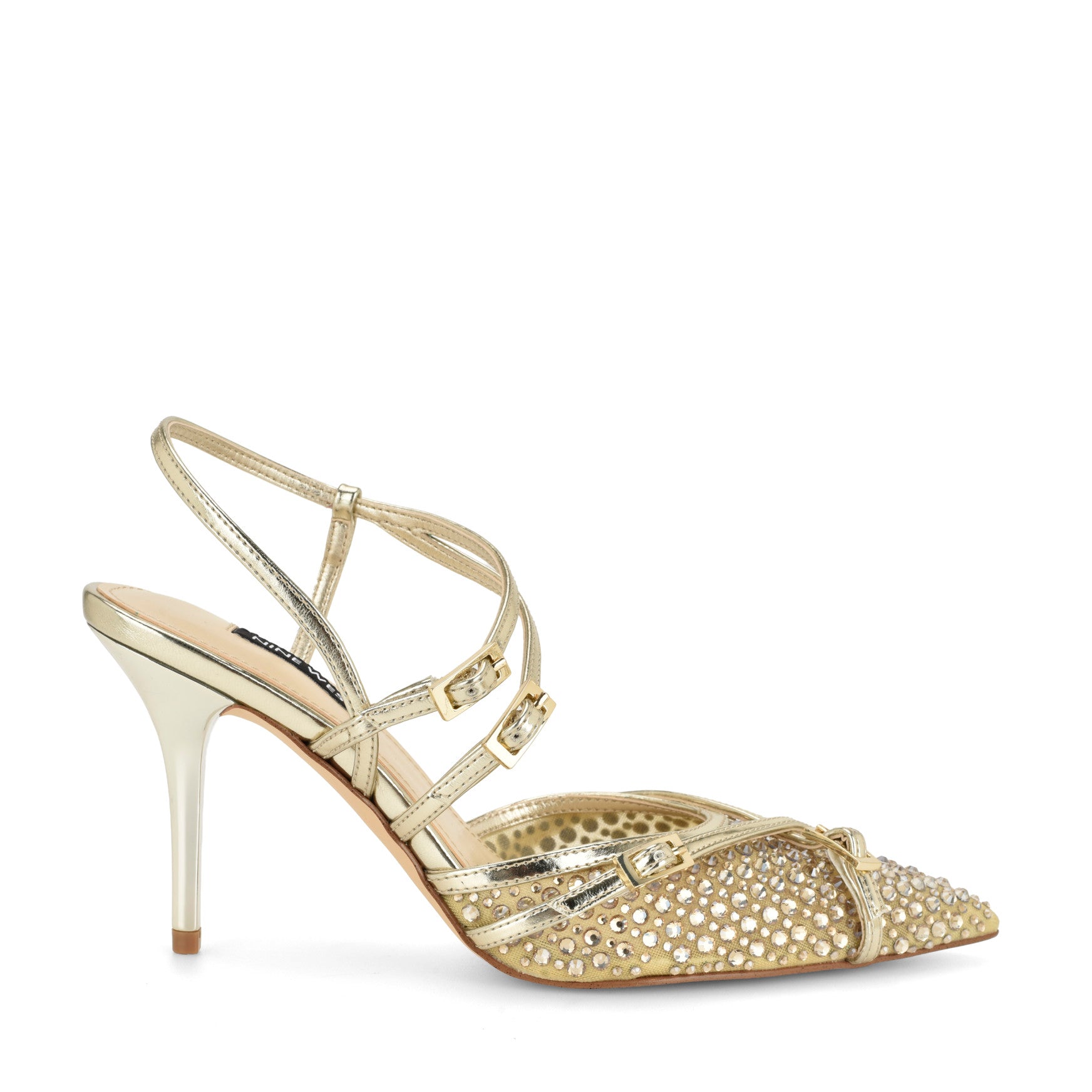 Pertee Strappy Embellished Pumps