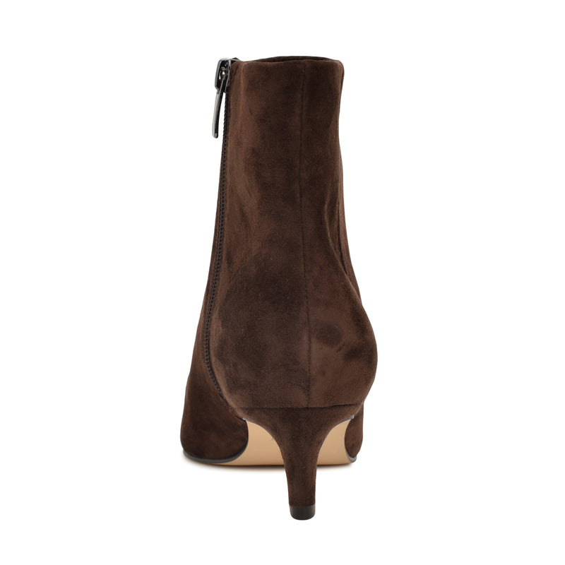 Brite Kitten Heel Ankle Leather Booties