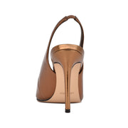 Feather Pointy Toe Slingback Pumps