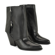 Umberto Leather Foldover Booties
