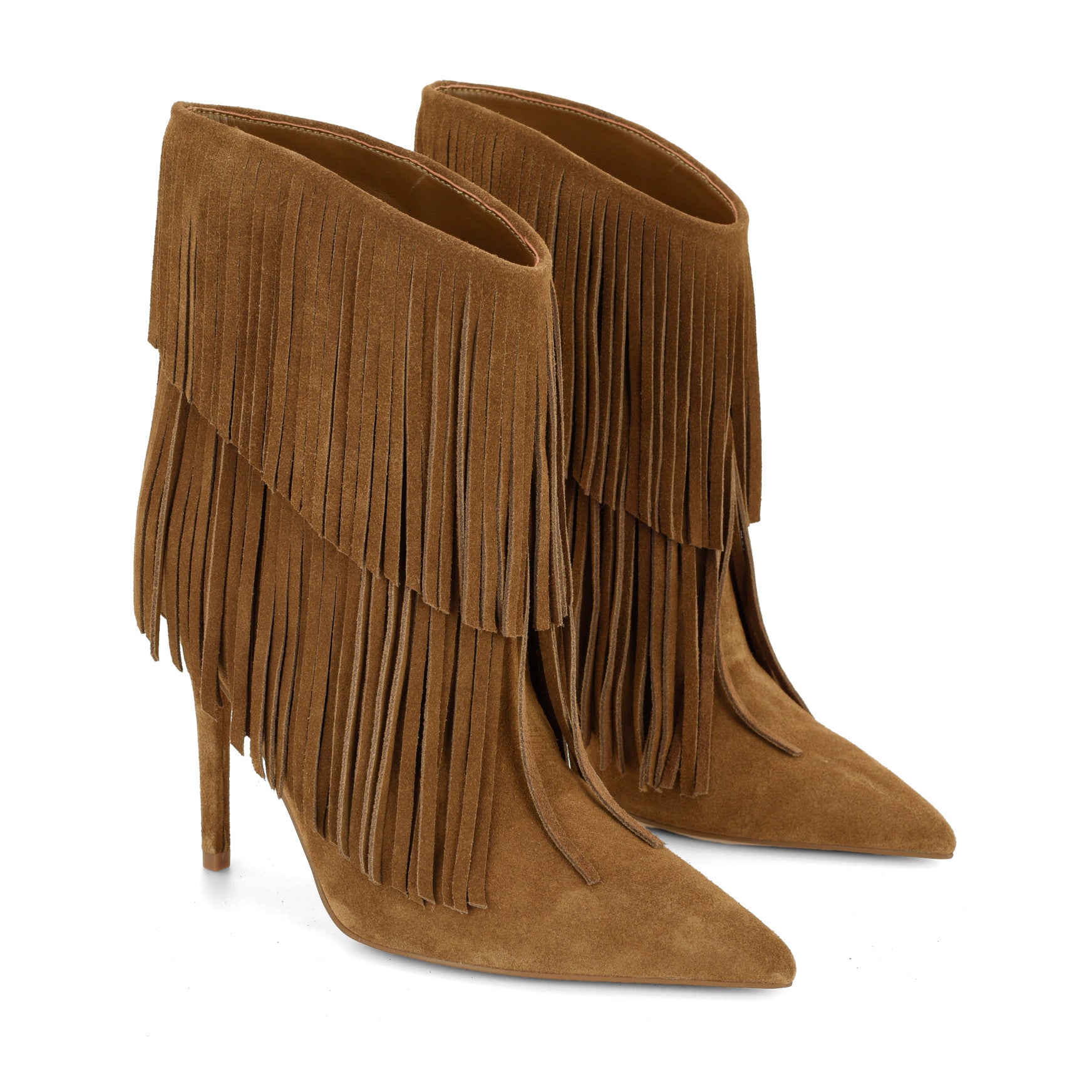 Carbona Leather Fringe Booties