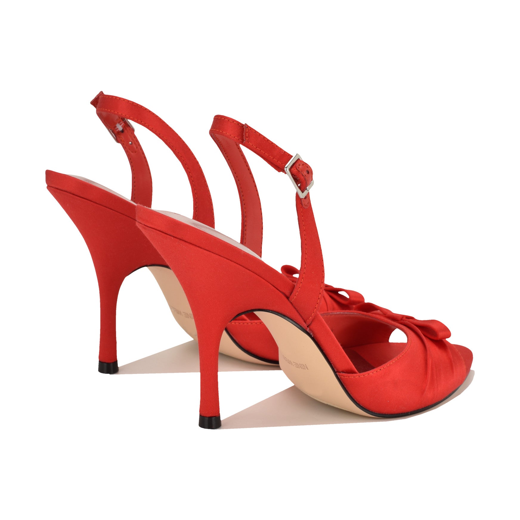 Women's Marilyn Monroe Vixxie Slingback Sandals - Red Satin | Nine