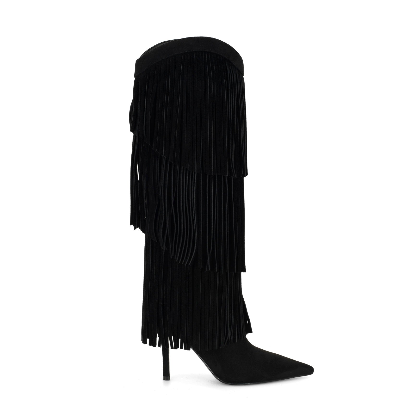 Genviv Leather Fringe Boots