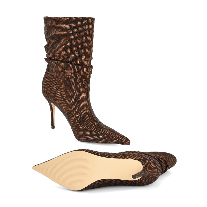 Glamsta Rhinestone Slouch Booties