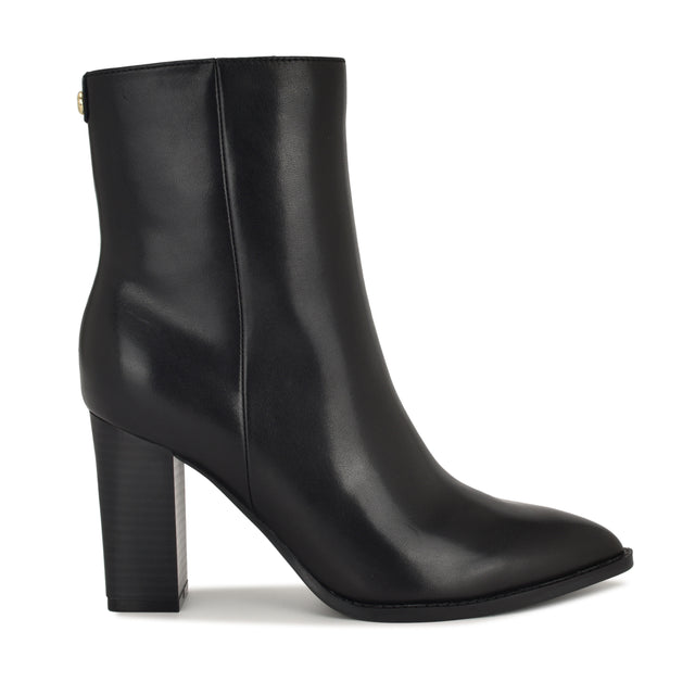 nine west Tessay 9x9 Block Heel Leather Booties Discount | Shoes