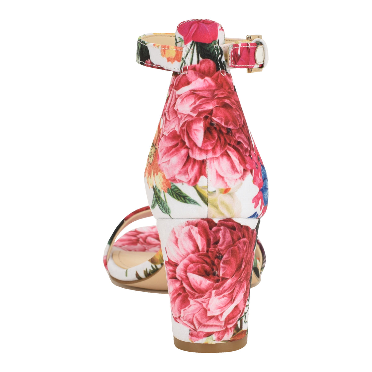 Women's Pruce Ankle Strap Block Heel Sandals - White Floral Print ...