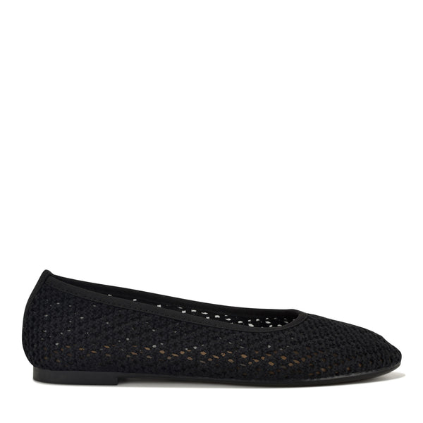 Women's Burnne Ballet Flats - Black Crochet | Nine West